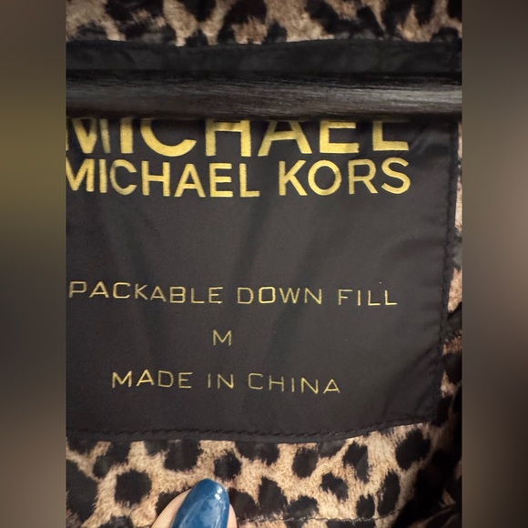 MK Michael Kors Black Packable Down Fill Hooded Jacket Womans M - Picture 11 of 12